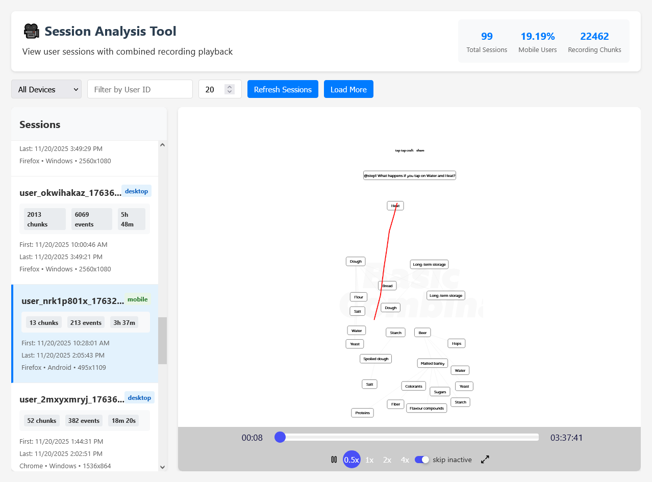 User Interaction Recording